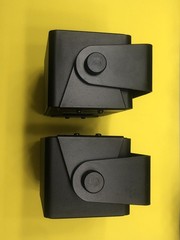 2 VINTAGE REALISTIC MINIMUS 3.5 SPEAKERS 40-1996 w/ BRACKET MOUNTS TESTED WORKS