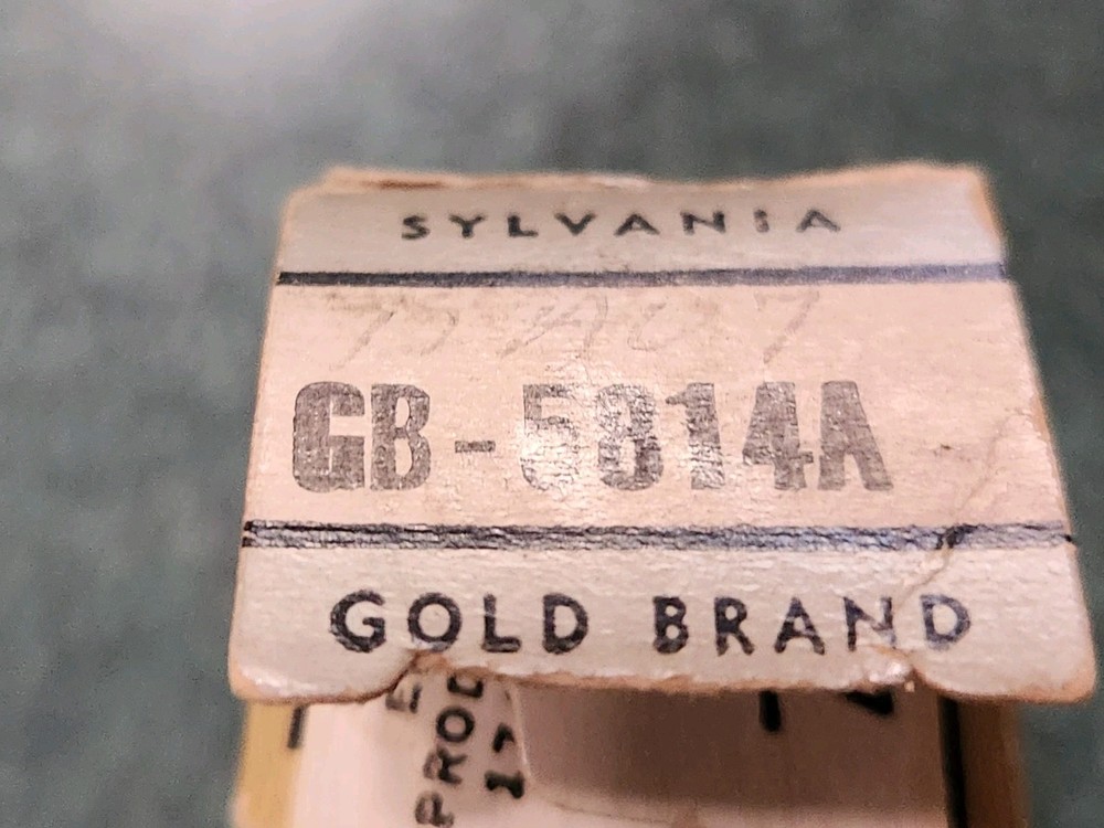 GOLD BRAND SYLVANIA 5814A 12AU7 7316 TUBE TYPE Gold Pins