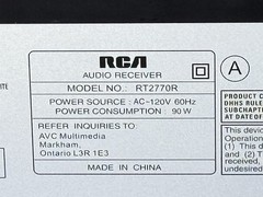 RCA RT2770R – Home Theatre Receiver – With Remote/Manuel -Tested & Works-