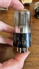 Match Pair NOS 12J5 GT VT-135 Audio Tubes Black Plates NU Label / Both RCA