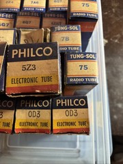 Lot Of 16 Antique Radio Tube Vacuum Philco Tung Sol In Boxes