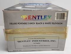 Vintage Bentley Portable 5″ Black &White TV Model 100C Retro Gaming Prop Display