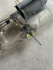 Heintz & Kaufman 254W RF Transmitting Vacuum Tube Military Radio Uranium Glass