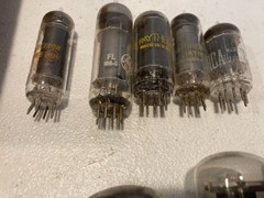 Lot of 10+ Vintage Radio TV Various Sizes & Brands Vacuum Tubes 12au7