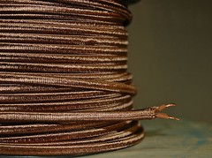 Brown 2-Wire Cloth Covered Cord 18ga Vintage Style Lamp Lights Antique Fan Rayon