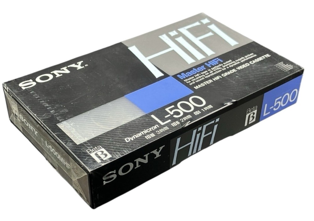 Sony Master HiFi L-500 Dynamicron Beta Video Tape, New, Sealed
