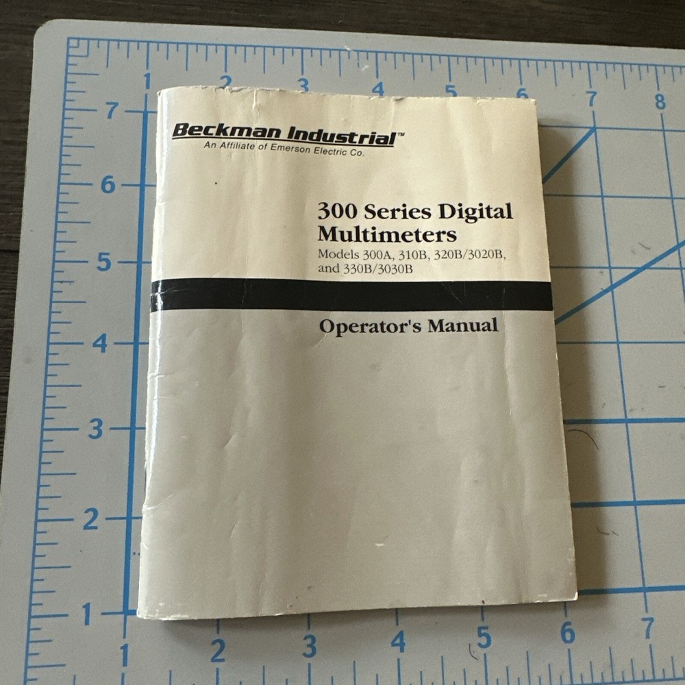 Beckman Series 300 Multimeter Operator Manual