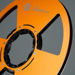 Studevox 10.5″ Edge Polished Orange Aluminium Tape Reel For Reel Tape Recorders