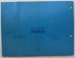Super Rare REVOX FULL LINE BROCHURE Early 70’s A77 A700 A720 and more many pages