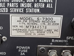 Vintage Sherwood S-7300 Receiver – Serviced