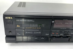 Aiwa AD-WX808U Stereo Dual Cassette Deck For Parts Repair AS-IS Dolby B/C HX Pro