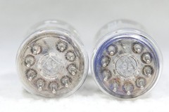 Matched Pair Telefunken ECC83/12AX7 Long Ribbed Plate Germany Diamond on Bottom