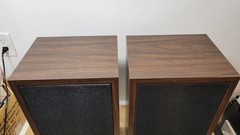 EPI Epicure 100V Bookshelf Speakers Pair Tested Working Clean Cabinets Vintage