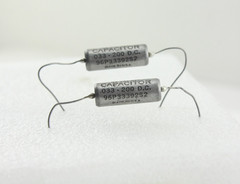 Qty 2 Sprague Vitamin Q .033uF 200V PIO Capacitors Matched Pair Tone Caps NOS