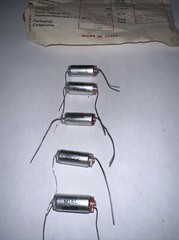 Mial Polystyrene Capacitors 6800 pf 160v Film/Foil type for Audio Lot of 5