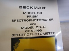 VERY RARE 1960 ORIGINAL Beckman DB Prism & DB-G Grating Spectrophotometer Manual