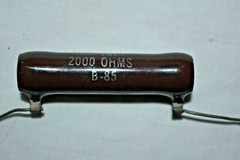 Vintage OHMITE BROWN DEVIL #1827 2k 2000 OHMS B-85 Wirewound RESISTOR USA