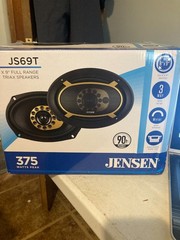 Jensen JS Series 6×9″ 75W RMS 3-Way Triax Speakers, 375W Peak, 4Ohm