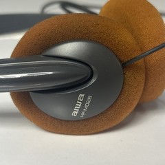 Vintage 80’s Aiwa HP-MO28 Plug-In Headphones, Adjustable Headband – Tested (#2)
