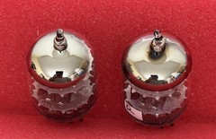 Two GE 6386 Tubes /Amplitrex Tested +100%/D Get /x3 Mica /Black P / Mid 1950’s