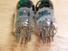 Pair of Brimar UK 12AT7 ECC81 NOS NIB Black Plate Vacuum Tubes