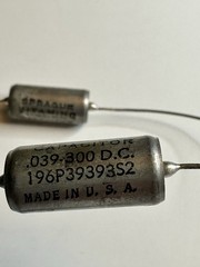 Lot of 3 Sprague Vitamin Q 196P39393S2 .039uF 300VDC Capacitors USA