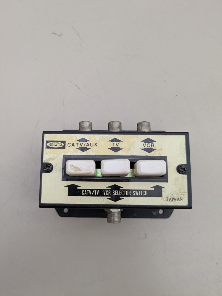 Vintage ElectricordTV CATV Coax Coaxial 3 Channel Input Selector Metal Mountable