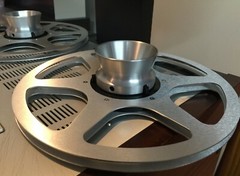 ONE PAIR New 10.5″ Anodized Aluminum metal Reels Silver