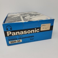 NOS Vintage Panasonic EAH-35 Velocity Type Stereo Headphones Retro Silver Black