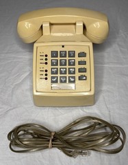 Vintage iKko Push Button Desk Phone Beige Retro Business Telephone Taiwan