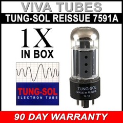 Brand New Tung-Sol Reissue 7591A Plate Current Tested Vacuum Tube