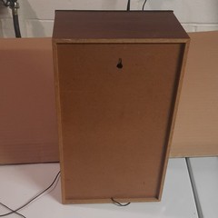 Toshiba Vintage Home Audio Speaker System Black Wood Cabinet Wired