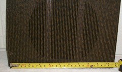 PAIR Vintage Metal Frame 8″ Speaker Baffle Grills w Cloth for Box, Wall, Ceiling