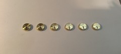 Scott Amplifier, Reciever Tuner Fluted Knob Replacement Brass Caps