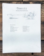 Premier FT-3 Turntable Tonearm Owner / User Manual *Original*
