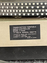 Lafayette T-4000 Belt Drive Turntable Record Player Speed Servo