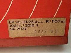 Vtg Lot of 2 NOS BASF LP35 LH-25 10.5″ 3610 Ft 1″ Tape Metal Reel Orig Box READ