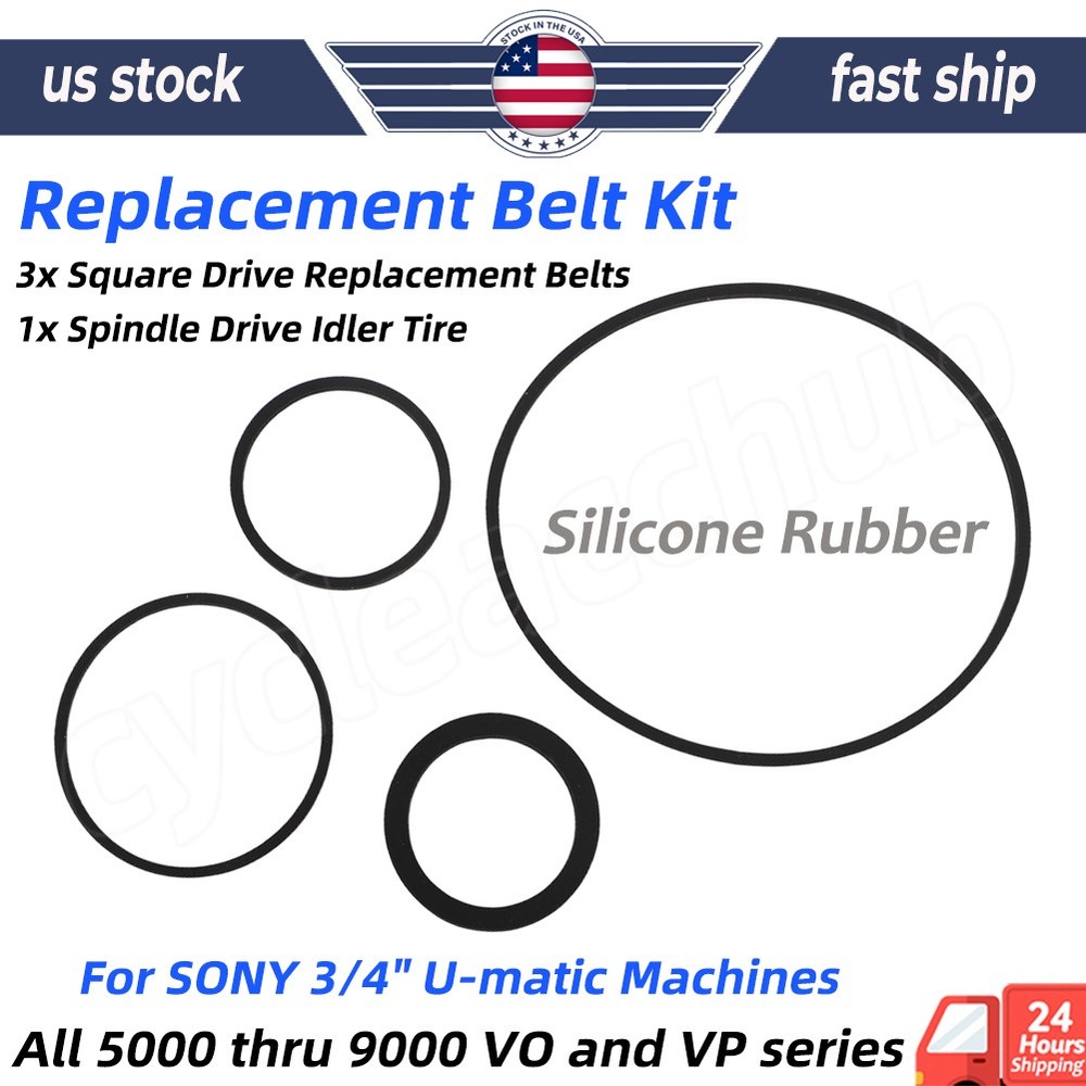 For Sony U-matic Replacement Belt Kits 5000, 7000, 9000 series 3/4″ Tape Machine