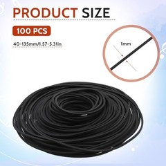100 Pcs Recorder Rubber Belts Cassette Recorder Repair Maintenance Mix Flat