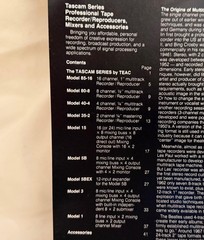 Studio Series Tascam Equipment, 41 color brocher – 1979