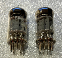 Pair Amperex Bugle Boy 12AU7/ ECC82