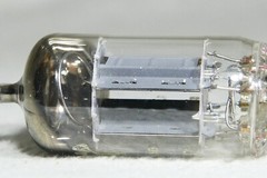 Valvo ECC82/12AU7 Long Plate Angled O-Getter 1957 Germany D7H Measures Low