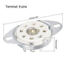 8pin Tube Socket Ceramics, Vacuum Tube Protect Tube Socket, for EBL21 Tube 2pcs