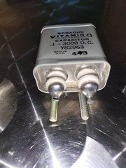 Vintage Sprague Vitamin Q Capacitor .1 3000 D.C. Y82963 #443