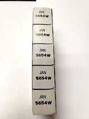 G.E. JAN 5654W Vacuum Tubes Military Grade Electron New Old Stock sleeve of 5pc
