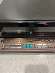 Vintage Aiwa WX 220 Stereo Dual Cassette Deck RARe Untested