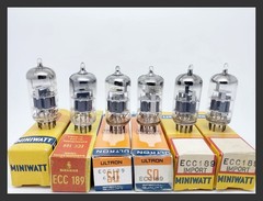 6 x NOS Siemens Philips Ultron ECC189 6ES8 Dual Triode Audio Vacuum Tubes