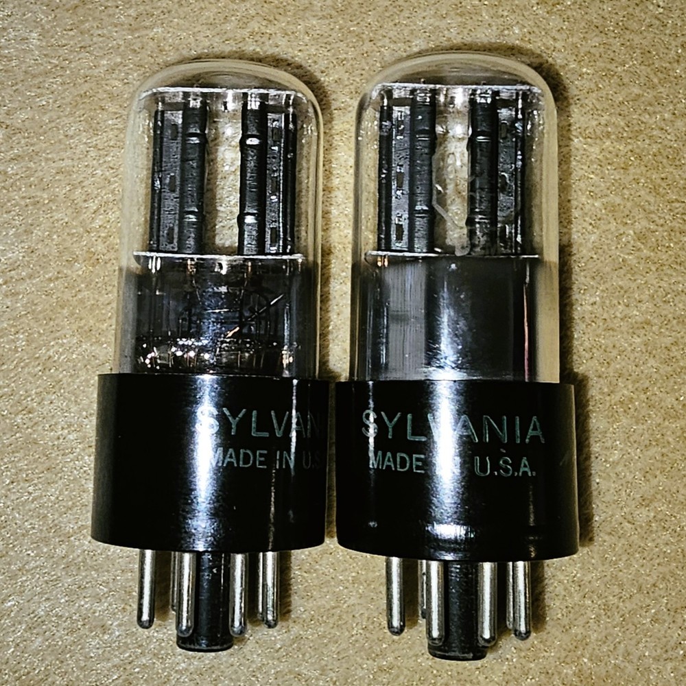 Sylvania 6SN7-GT Triple Hole Bad Boys – NOS – Premium Matched Pair – Very Strong