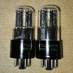Sylvania 6SN7-GT Triple Hole Bad Boys – NOS – Premium Matched Pair – Very Strong