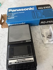 Pristine condition Panasonic RQ2102 Cassette Tape Recorder in box Tested